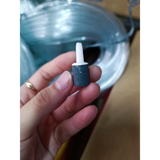 Cục sủi oxy mini hình trụ xám đen size nhỏ - đá sủi mịn cho hồ cá