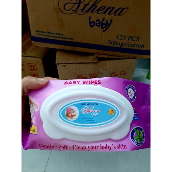 KHĂN GIẤY ƯỚT BABY WIPES BỊCH LỚN 125 GR KHÔNG MÙI