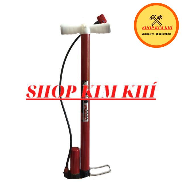 [Kim khí] Bơm Xe Máy, Xe Đạp Có Bình Hơi Trợ Lực
