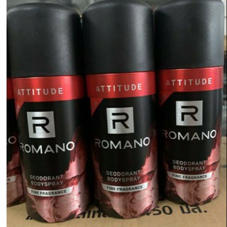 Combo 30 chai 150ml Xịt Khử Mùi Toàn Thân Romano Attitude (màu đỏ)