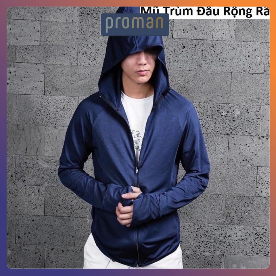 Áo chống nắng nam chất vải kim cương sần siêu mát, Áo khoác nam đi nắng co giãn thoải mái chống tia UV ACN01 - PROMAN
