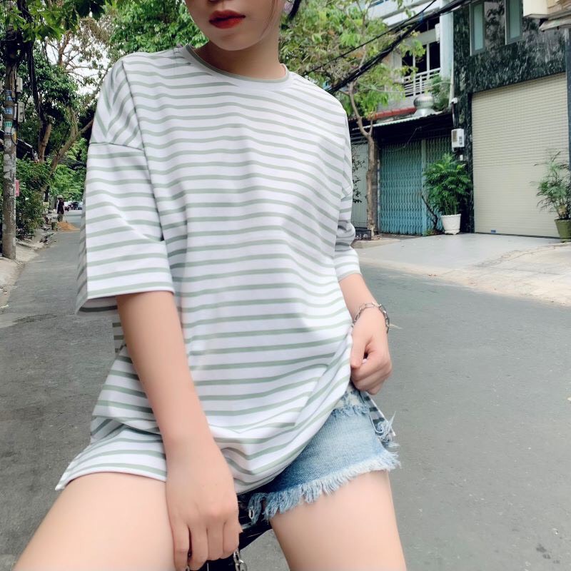 Áo thun nữ kẻ ngang vnxk