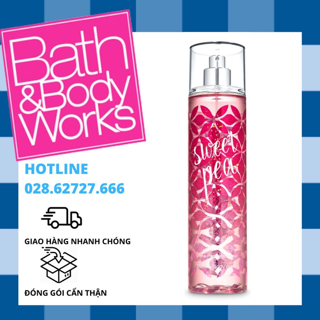 Xịt Thơm Toàn Thân Bath And Body Works - Sweet Pea Body Mist (236ml)