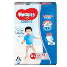 Bỉm dán Huggies XL 62