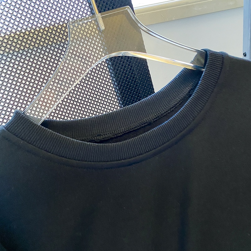 ZHELIHANGFEI Áo Thun Sweater Dáng Rộng Tay Dài In Họa Tiết Kiểu Retro Mỹ Dễ Phối Đồ