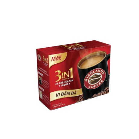 Cafe rang xay nguyên chất hòa tan 3in1 Highlands coffee - Hộp 10 gói x 17g/gói | BigBuy360 - bigbuy360.vn