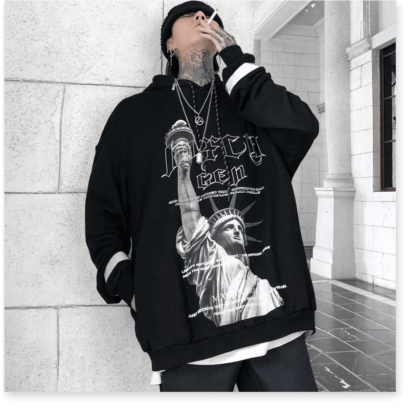 ÁO HOODIE NAM UNISEX IN NEW YORK  NỮ THẦN TỰ DO CỰC HOT | BigBuy360 - bigbuy360.vn