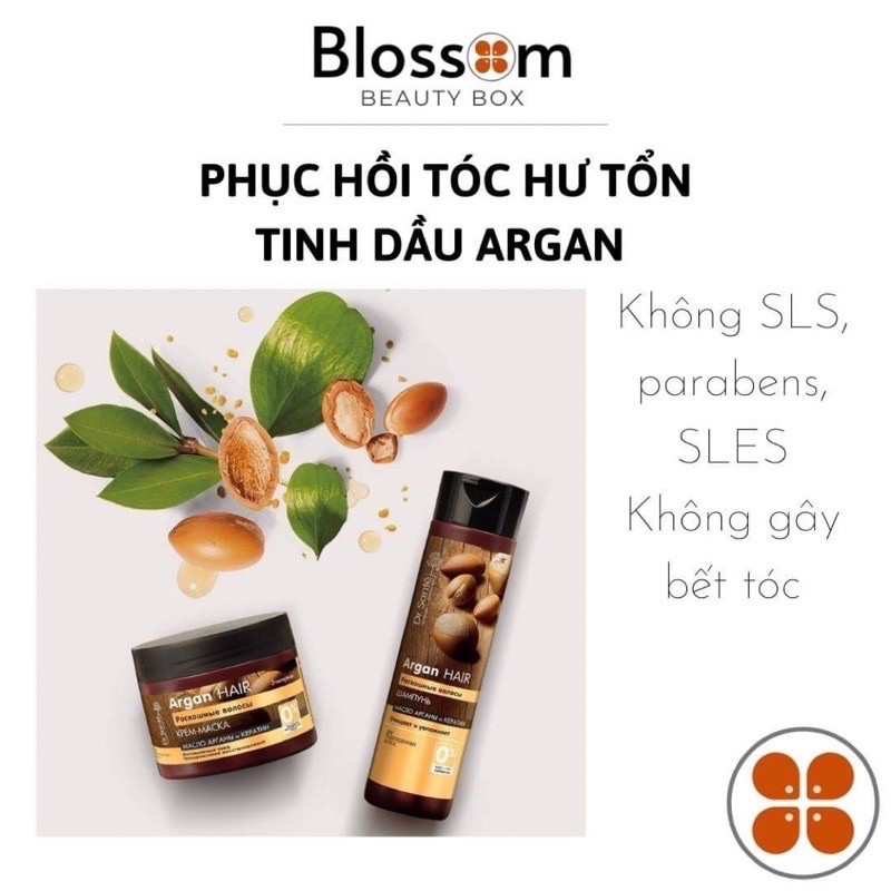 Dầu gội - xả - ủ Argan Keratin DR. Sante phục hồi tóc hư tổn