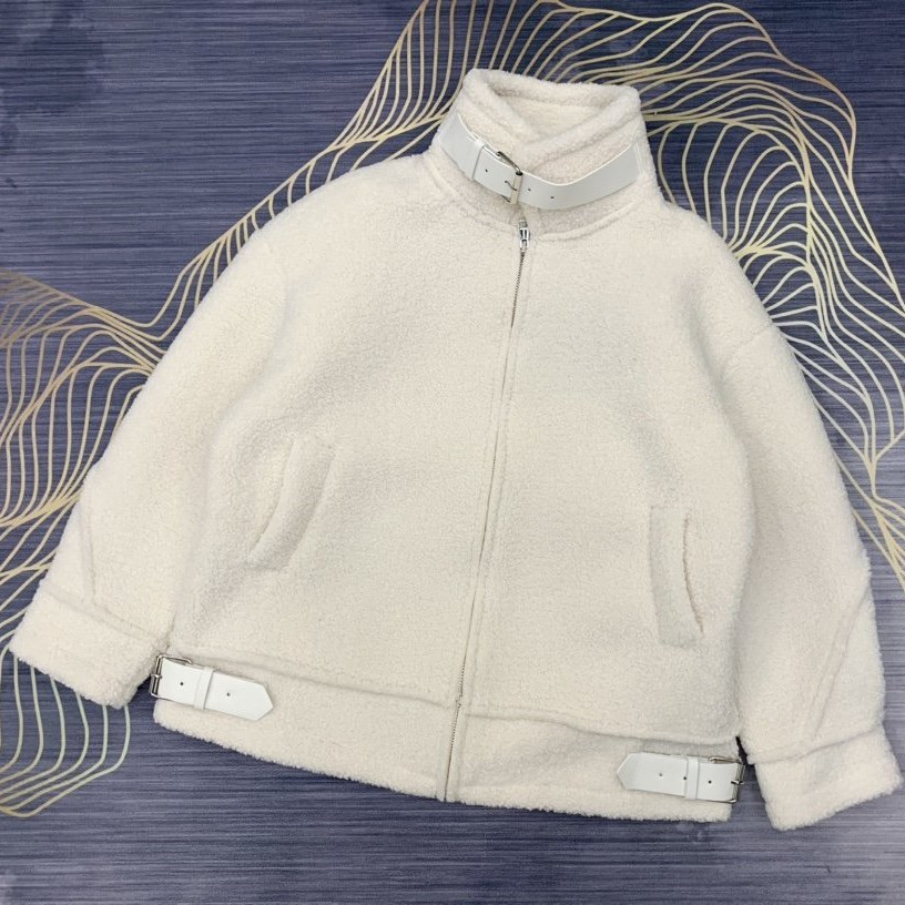 Áo khoác len B@lenciaga shearling jacket ss20
