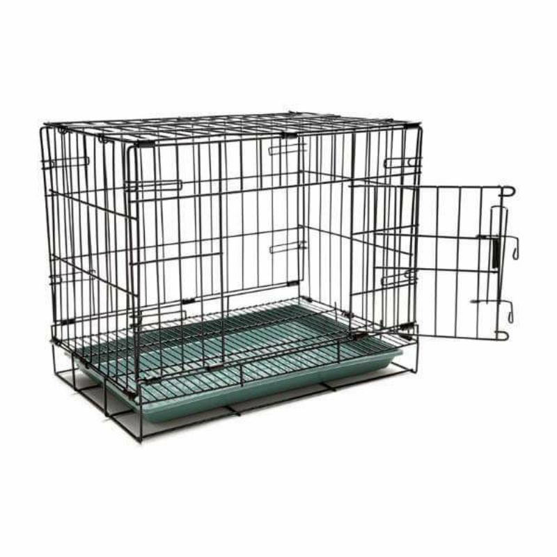 Chuồng Sắt Tĩnh Điện Size 30x50 Chó Dưới 5kg - Chuồng Sắt Xếp Gọn Kèm Mâm Hứng