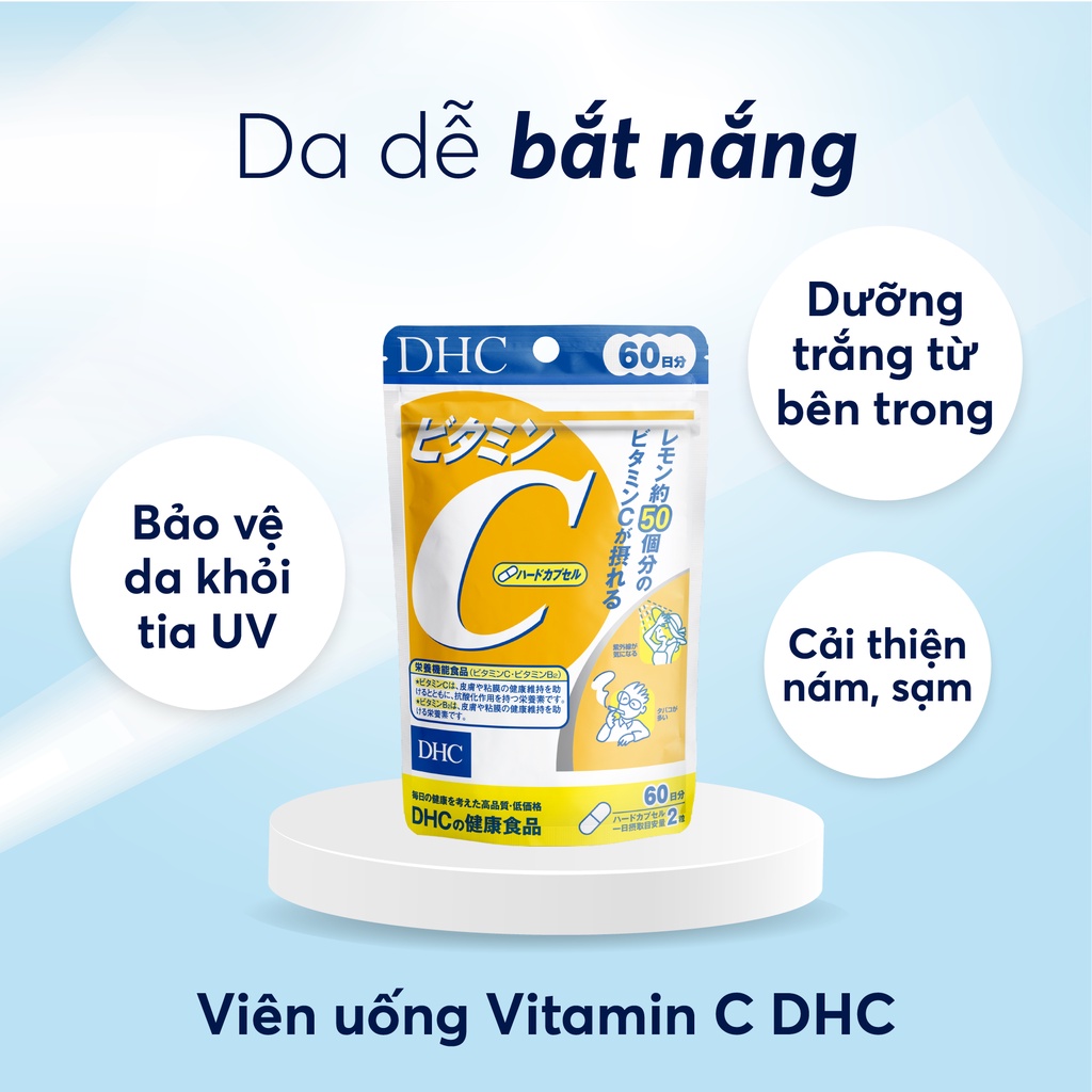 Viên uống DHC Bổ sung Vitamin C Nhật Bản 60v/gói
