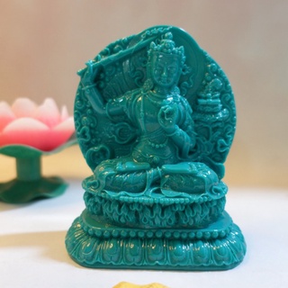 Tượng phật văn thù bồ tát cao 12cm - t0224