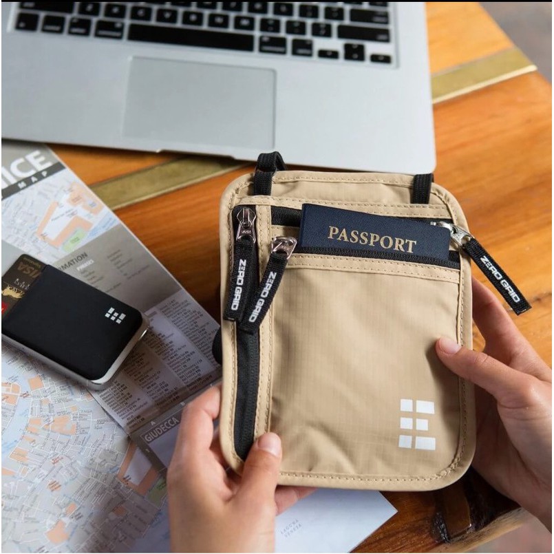 TRAVEL NECK WALLET RFID - TÚI ĐEO CỔ ĐỰNG HỘ CHIẾU VÀ VÉ - Home and Garden
