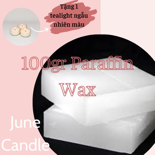 [Tặng 3 bấc sáp nến]100gr Sáp Parafin Làm Nến, Làm Sáp Thơm, Sáp Khử Mùi June Candle