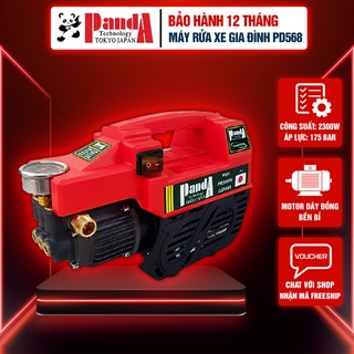Máy rửa xe PANDA PD568 công suất 2300W, Motor từ dây Đồng dùng cho gia đình phun rửa sân, ô tô, xe máy