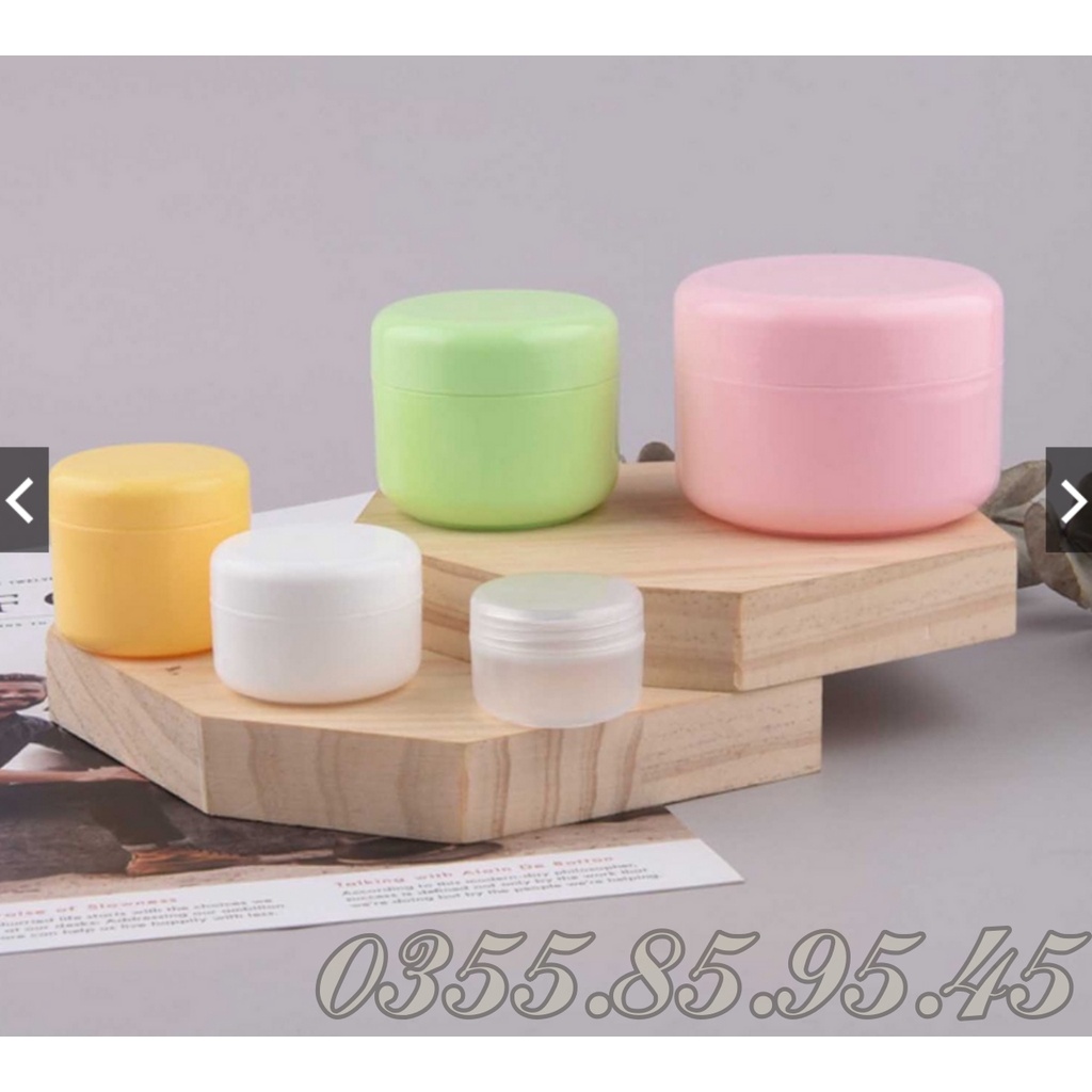 Hũ Nhựa PASTEL đựng kem face 10g 20g 30g 50g 100g - Hủ lọ chiết MỸ PHẨM có nắp lót du lịch.