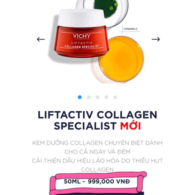 VICHY KEM DƯỠNG COLLAGEN CHIẾT XUẤT VITAMIN C