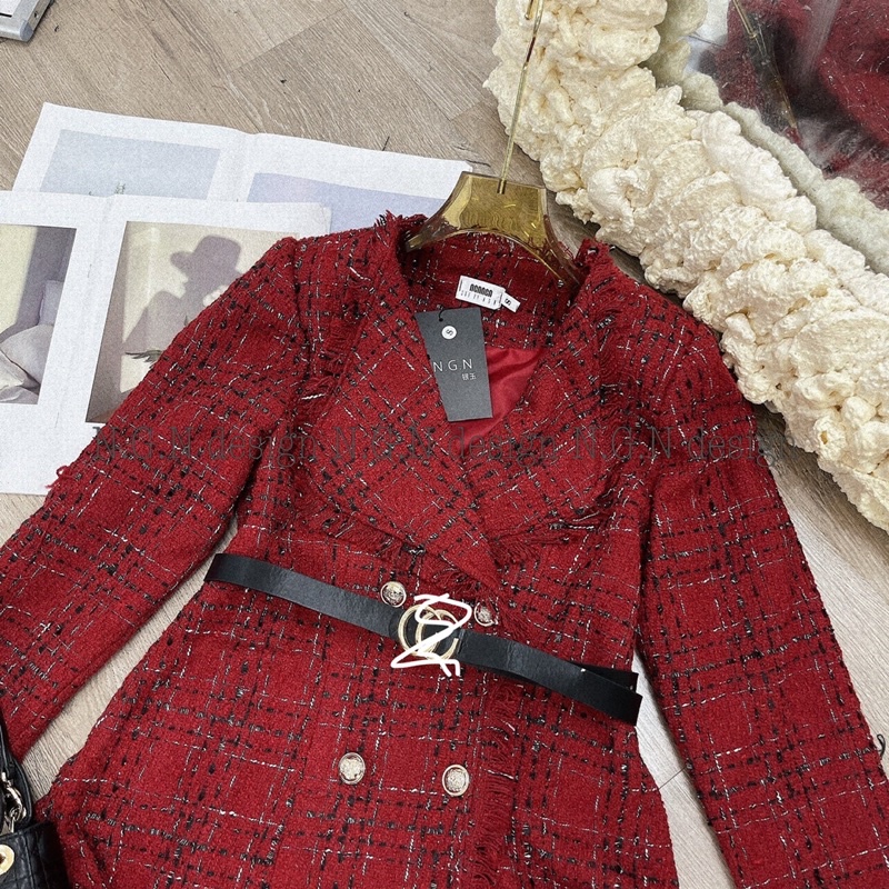 Áo dạ tweed cao cấp mẫu mới 2022 (TẶNG KÈM ĐAI)