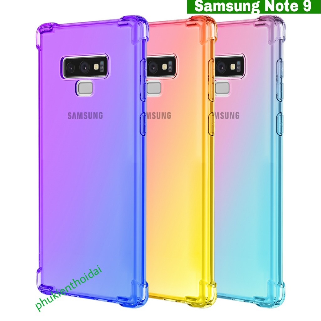 Ốp lưng Samsung Note 9 / Note 10 Plus / Note 20 Ultra dẻo đa sắc lồi 4 góc thời trang chống sốc cao cấp