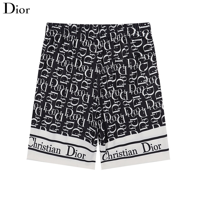 Quần short họa tiết in logo dior thiết kế thoải mái chất lượng cao