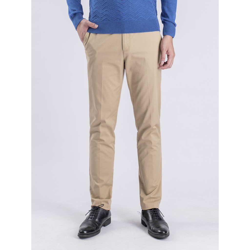 Quần dài Khaki Aristino AKK00408 dáng regular fit co giãn nhẹ