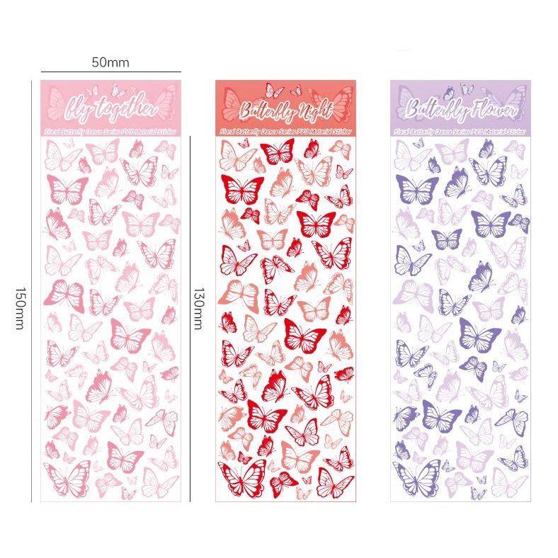 Sticker trang trí toploader cánh bướm đủ màu - Be tiny stationery