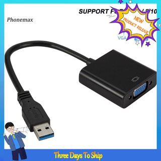 Dây cáp chuyển đổi Usb 3.0 S sang 1080p Vga dành cho Win7/8/10