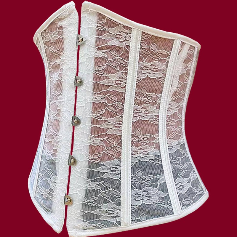 XIXI Đai nịt bụng định hình eo phối ren phong cách Gothic cho nữ
