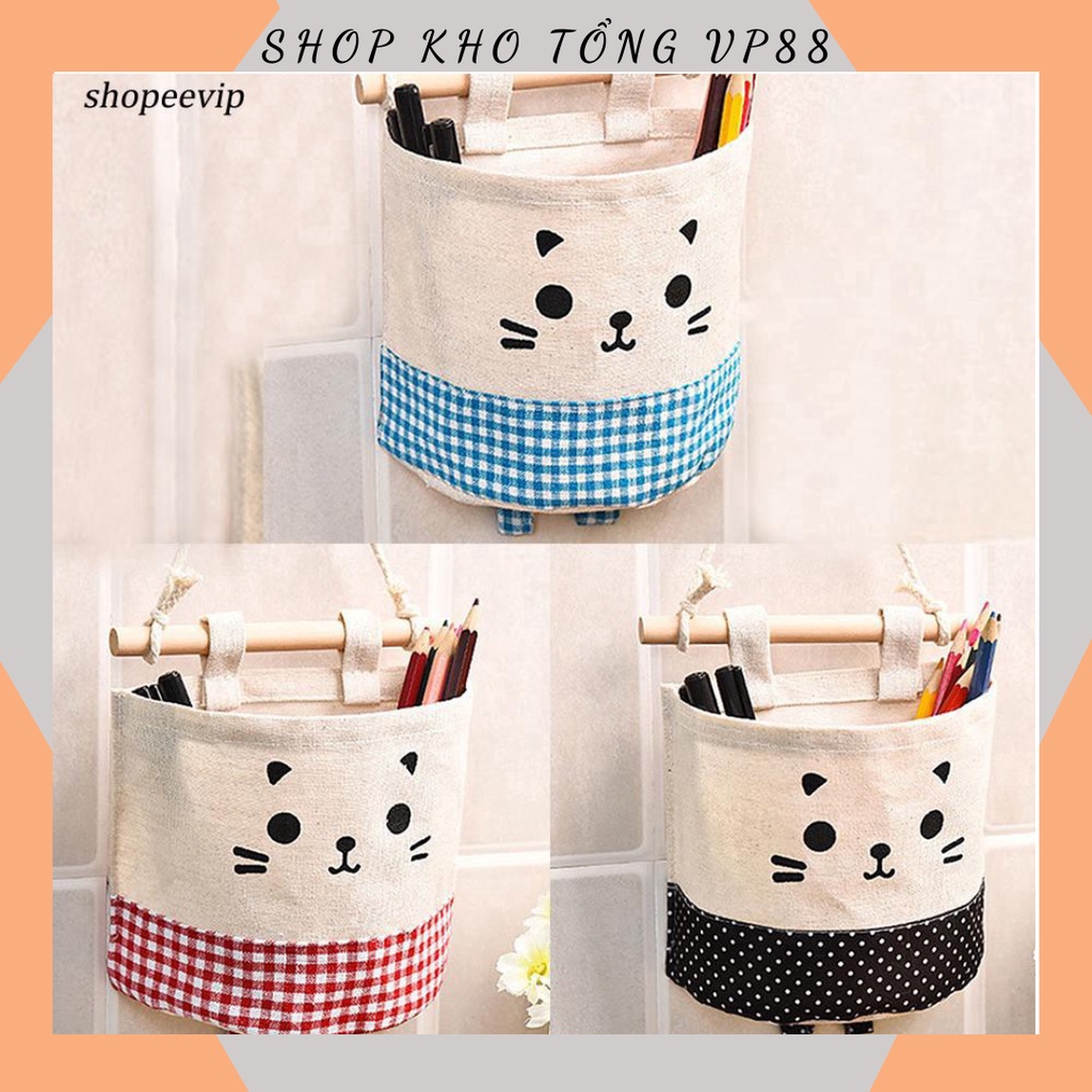 Túi Treo Tường Đựng Đồ Hình Mèo Con Dễ Thương 88098 SHOP KHO TỔNG 88
