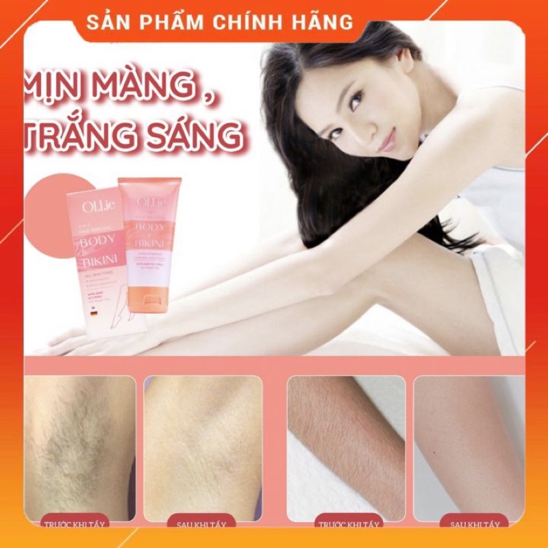 Kem Tẩy lông Ollie và kem dưỡng da sau tẩy lông Ollie