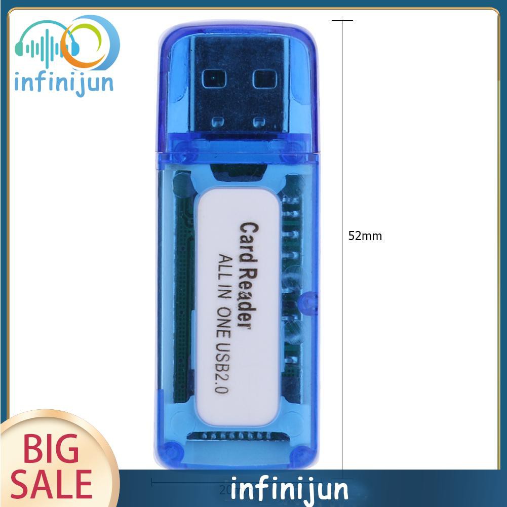 Đầu Đọc Thẻ Nhớ 4 Trong 1 USB 2.0 Cho Thẻ Nhớ Micro SD TF M2
