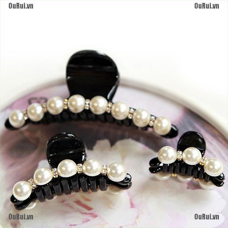 (FCC) Kẹp Tóc Giả Đính Ngọc Trai Phong Cách Hàn Quốc Cho Nữ