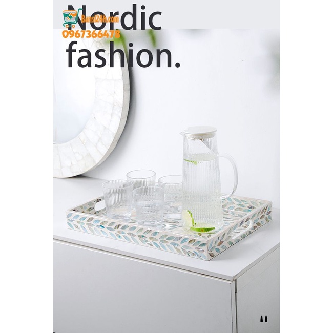 Khay sơn mài khảm trai cao cấp có quai sang trọng, hàng xuất khẩu đi USA còn dư SỐ LƯỢNG CÓ HẠN