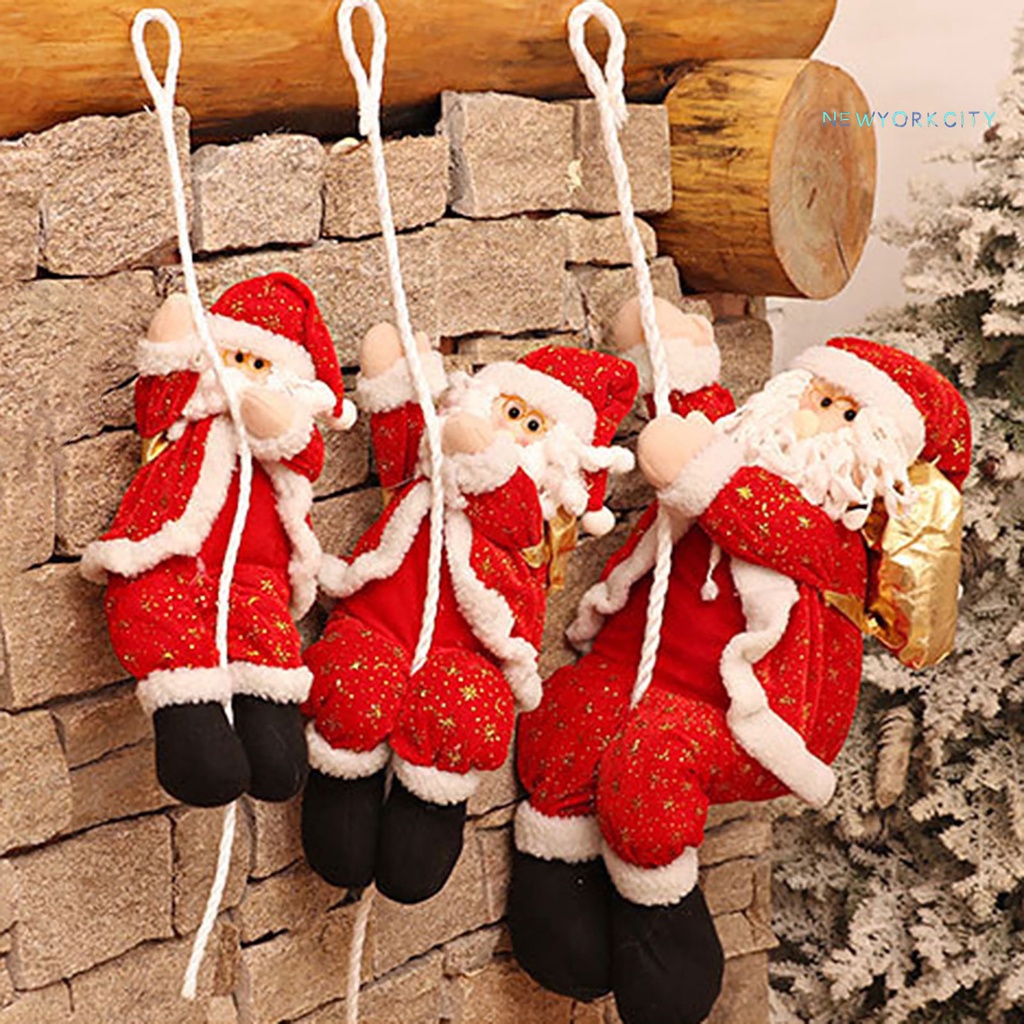 Ông Già Noel Leo Dây Trang Trí Cây Thông Giáng Sinh