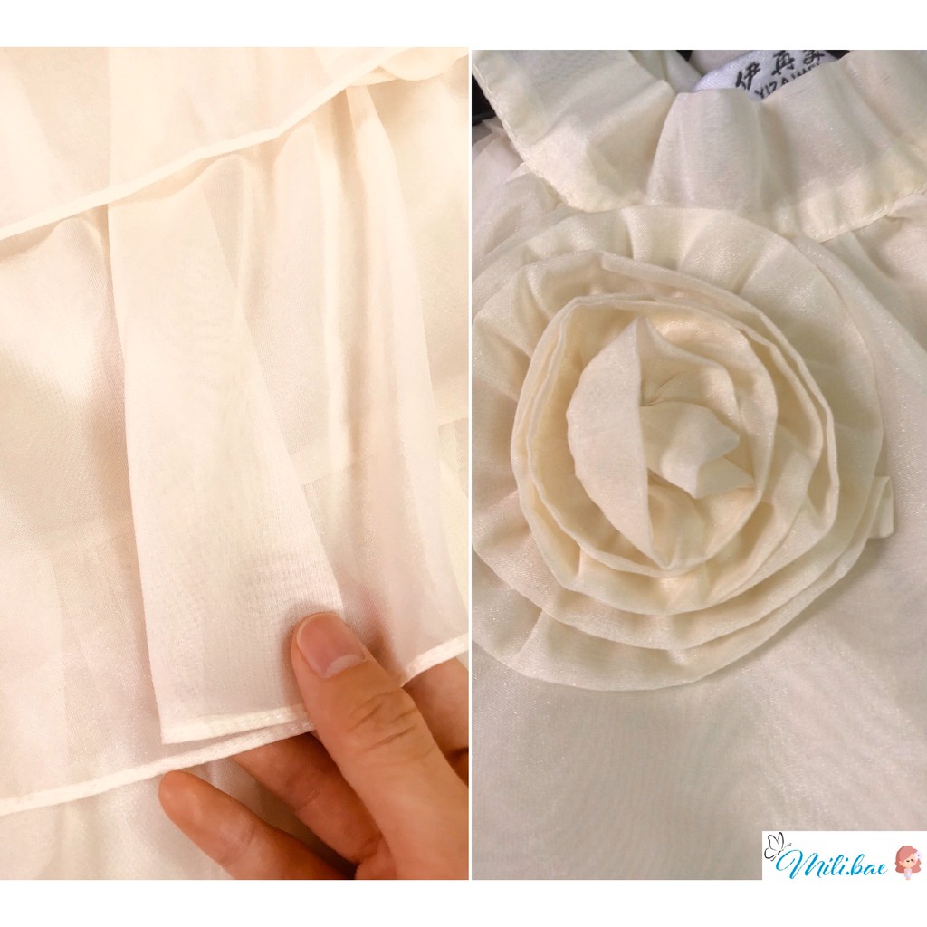 [Mã ICLN6420 giảm 20K] Váy Maxi Yếm Bèo Tầng Cổ Đính Hoa Hai Lớp Chất Đẹp Váy Đi Biển Babydoll Mili Bae (clip hình thật) | BigBuy360 - bigbuy360.vn