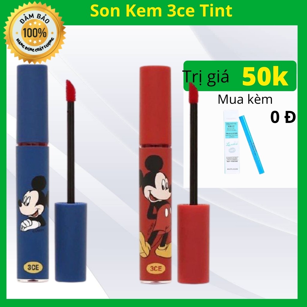 [ Auth-check code]Son Kem 3CE TATTOO LIP TINT - PHIÊN BẢN CHUỘT MICKY 💝 Son 3CE DISNEY MicKey