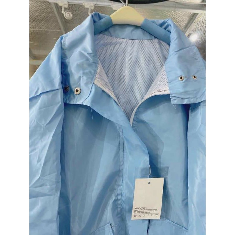 🌸 Áo gió hai lớp 🌸 Jacket dáng rộng hai màu xanh,ghi chất dày Unisex siêu đẹp