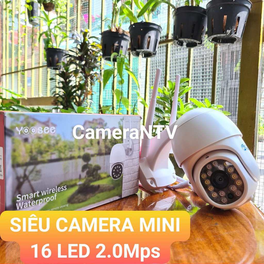 CAMERA IP WIFI PTZ YOOSEE MINI 16 LED HD1080 kèm thẻ nhớ Netac/Yoosee - Xoay 360 độ, chống nước