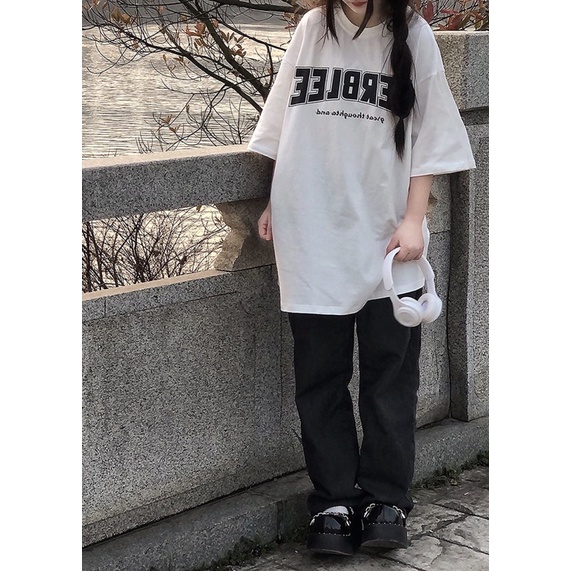 SET BỘ ULZZANG ÁO PHÔNG TAY LỠ KÈM QUẦN KAKI SUÔNG DÀI ĐEN 🍁 SET BỘ ULZZANG