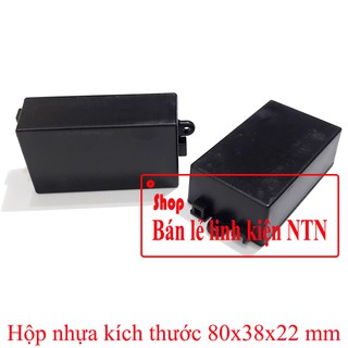 Hộp nhựa đen kích thước 80x38x22mm