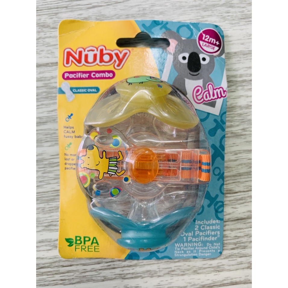 Set 2 ti giả Nuby 12m+ và dây treo