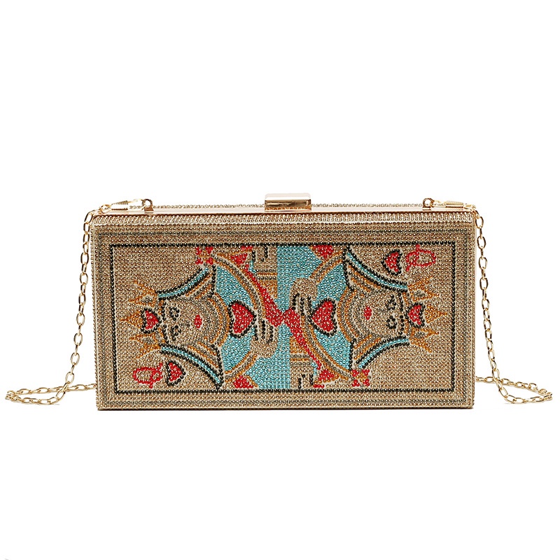 Túi Đeo Chéo Hình Quả Đào Đính Đá Thời Trang Cho Nữ