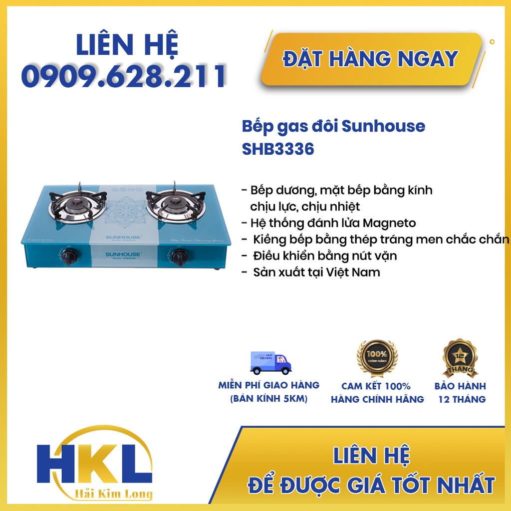Bếp gas Sunhouse SHB3336