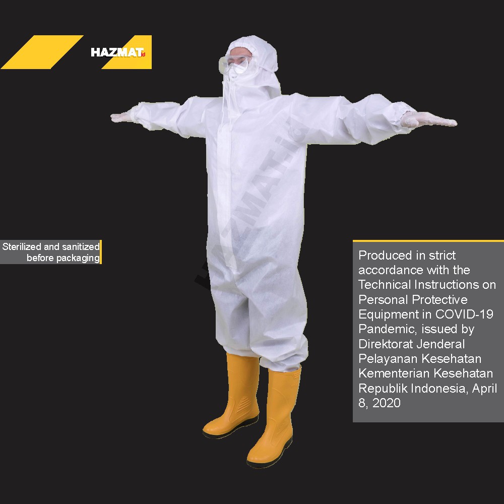 1 Bộ Trang Phục Y Tế Apd Size 7xl Hazmat 75gsm