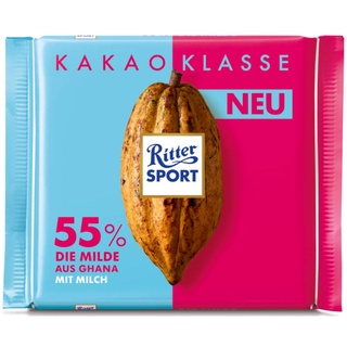Socola đen sữa gốc Ghana có 55% Cacao Ritter Sport