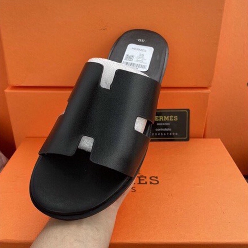 Dép quai ngang nam hình chữ H da bò hai lớp da và lót bền đẹp.Hải Anh Shop