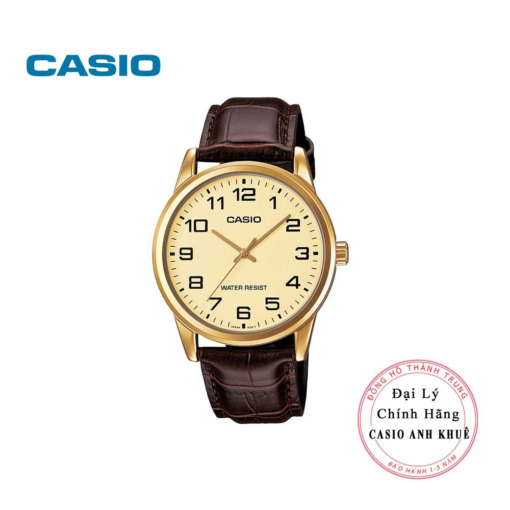 [Mã FARSBR243 giảm 15% đơn 249K] Đồng hồ nam Casio MTP-V001GL-9BUDF dây da