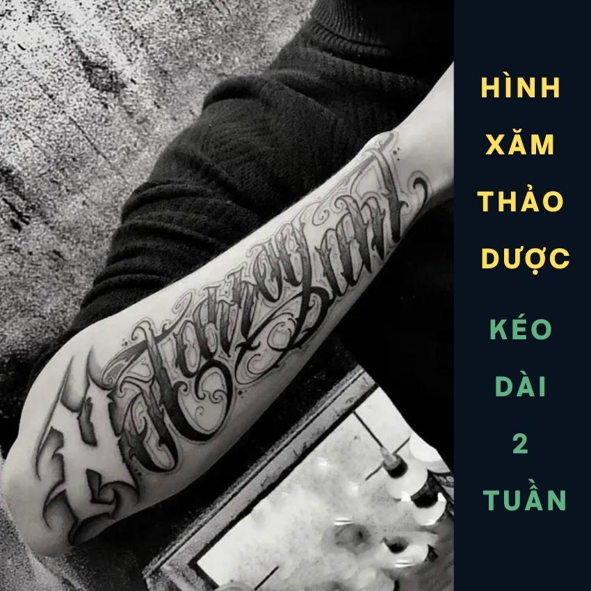 Hình Xăm Tạm Thời Funtattoo Cánh Tay Chữ Thời Trang G16 Kéo Dài 15 Ngày