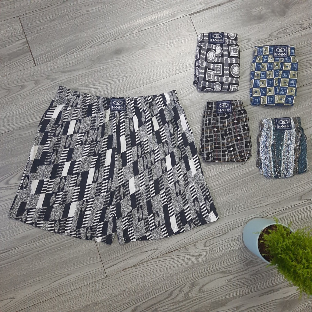 Quần đùi nam cotton quần short mặc ở nhà đi ngủ thanh niên và trung tuổi QDN002