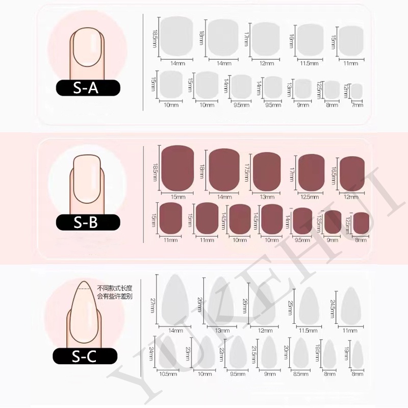 Set 24 Móng Tay Giả 3513 3D Trang Trí Móng Tay